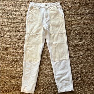 Madewell White High-Waisted Pants